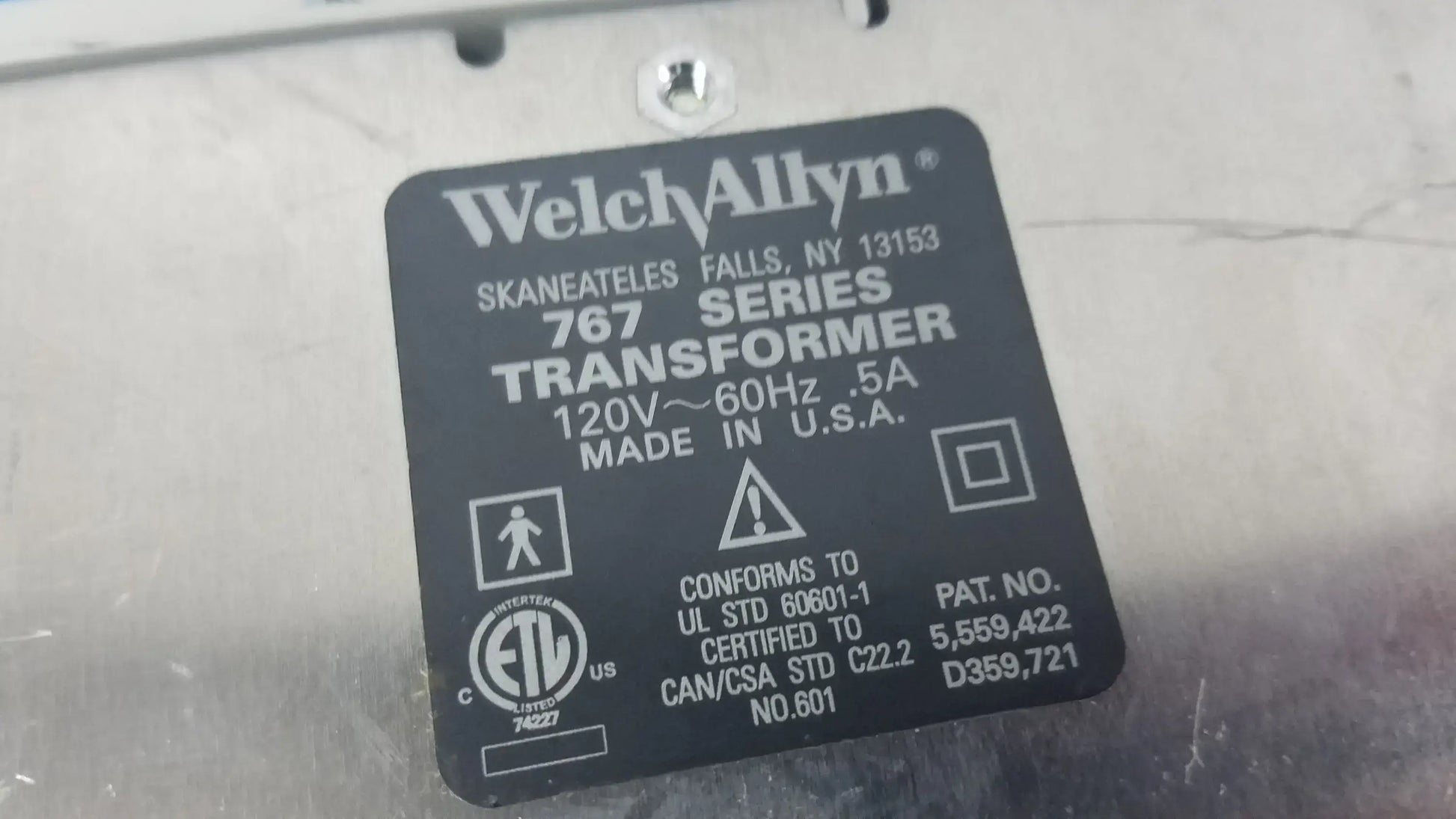 Welch Allyn 767 Series Wall Transformer With Otoscope & Ophthalmoscope Heads - Diagnostic System