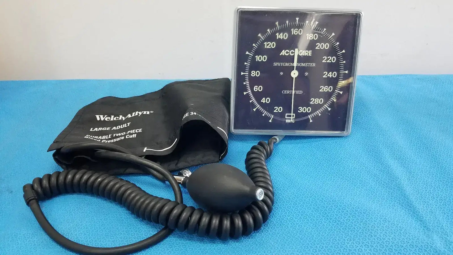 Welch Allyn AccuCare Wall Aneroid Sphygmomanometer BP Cuff Monitor Gauge
