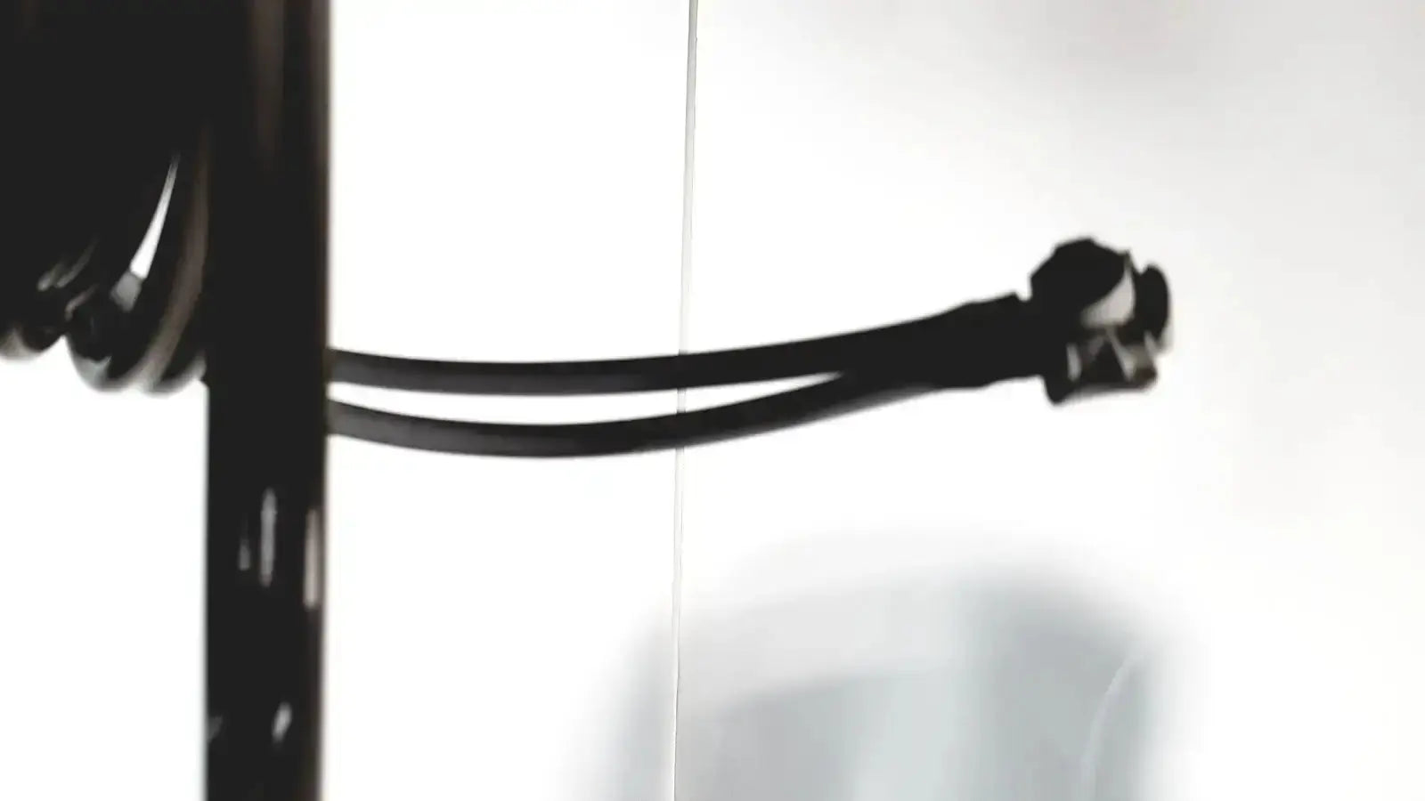 Black coiled cable with connector end for welch allyn connex vital signs monitor 6000 series wireless with stand and extras