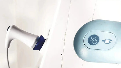 Light blue oval-shaped electric toothbrush charger for welch allyn connex vital signs monitor 6000 series wireless