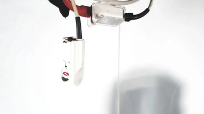 White rectangular welch allyn connex vital device with red and black logo attached to cables for vital signs monitoring