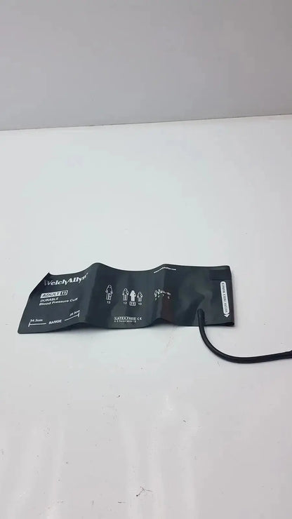 Black velcro blood pressure cuff with printed sizing chart and tubing for welch allyn durable blood pressure measurement adult 11