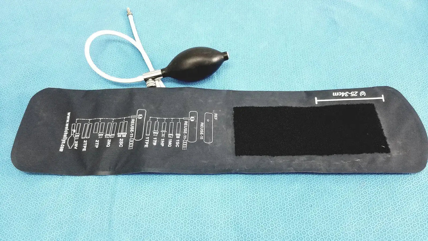 Welch Allyn FlexiPort Adult 11 Blood Pressure Cuff - 25cm 35cm w/ Inflation Bulb