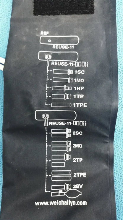 Welch Allyn FlexiPort Adult 11 Blood Pressure Cuff - 25cm 35cm w/ Inflation Bulb