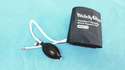 Welch Allyn FlexiPort Adult 11 Blood Pressure Cuff - 25cm 35cm w/ Inflation Bulb