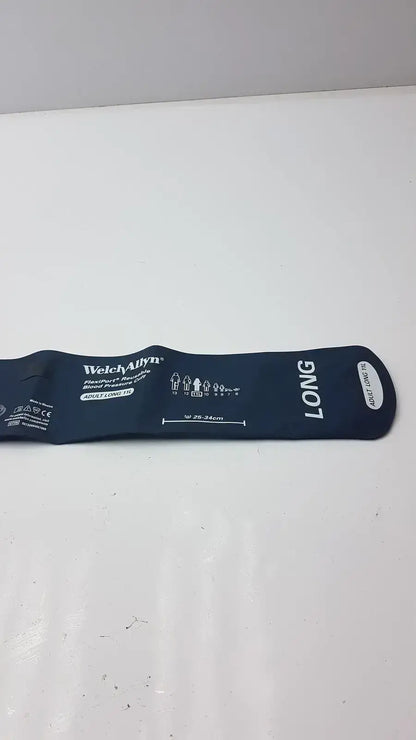 Dark blue welch allyn flexiport adult long 11l reusable blood pressure cuff designed for adult use
