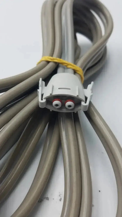 Gray double hose with white connector and red details compatible with welch allyn used medical equipment for sale
