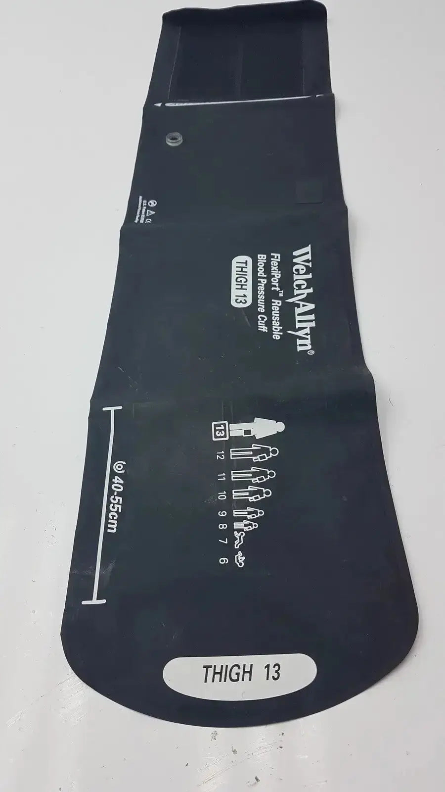 Black welch allyn flexiport reusable blood pressure cuff model thigh 13 designed for 40-55cm thigh circumference