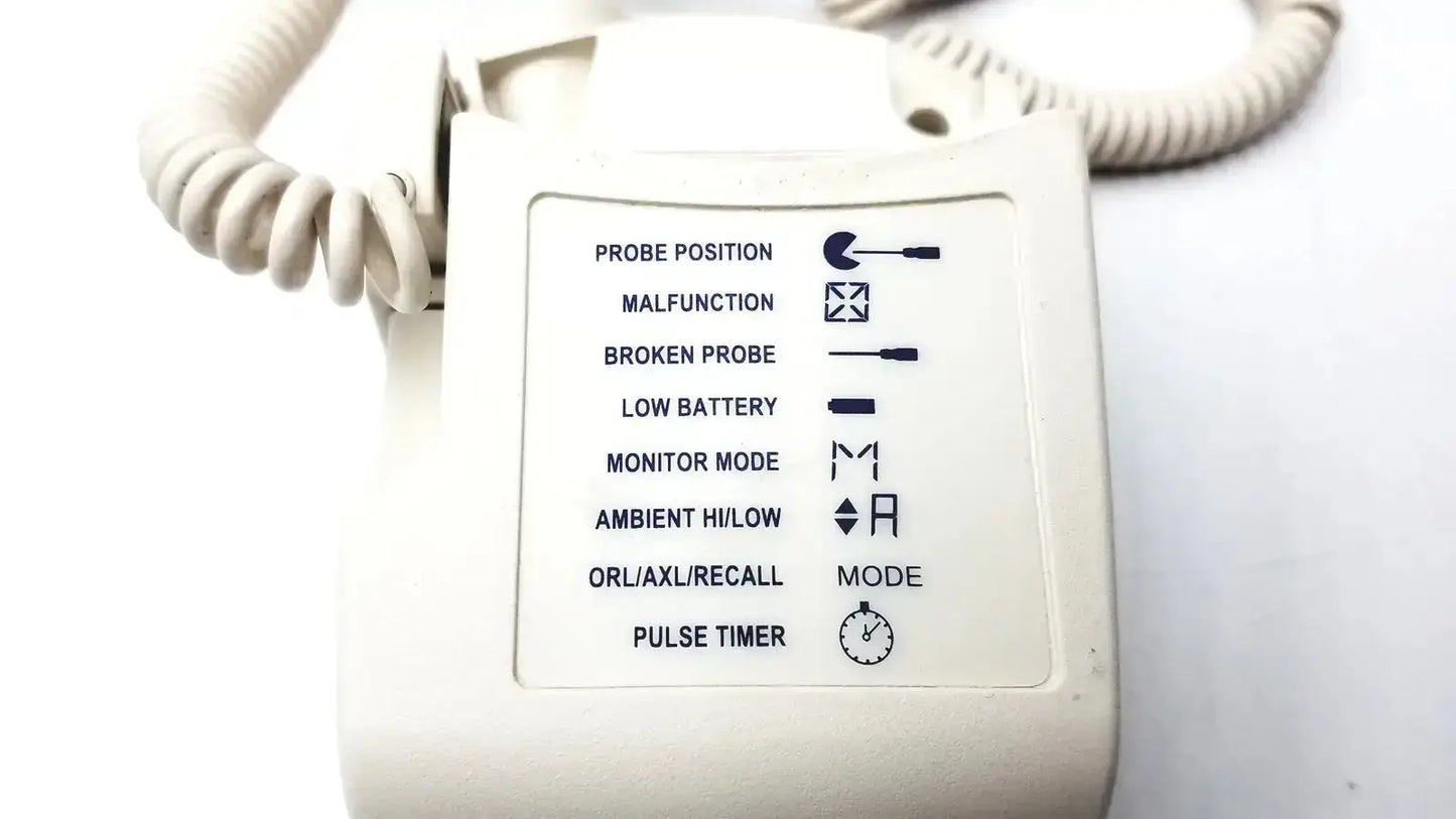Cream-colored welch allyn suretemp 678 thermometer control panel with labeled diagnostic indicators for buy used medical equipment
