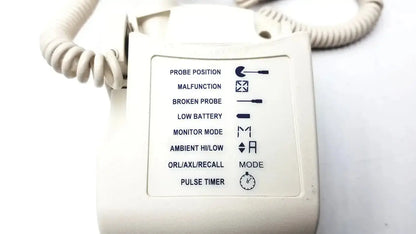 Cream-colored welch allyn suretemp 678 thermometer control panel with labeled diagnostic indicators for buy used medical equipment