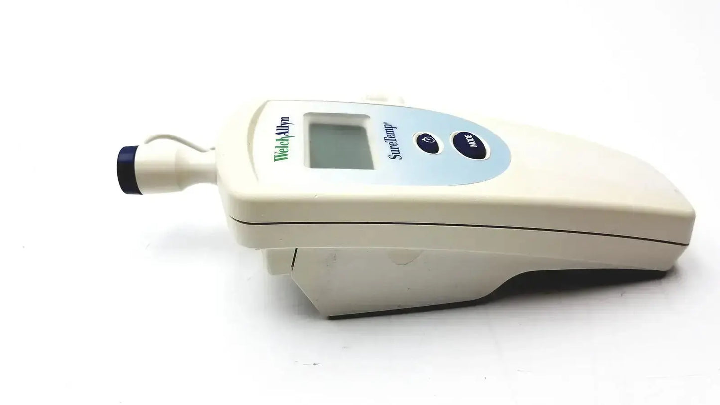 Cream-colored welch allyn suretemp 678 thermometer with probe digital display and black buttons for buy used medical equipment