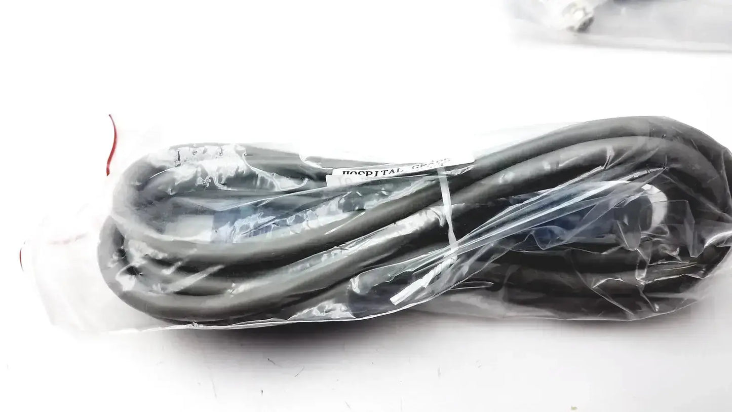 Black coiled power cord in clear plastic packaging for welch allyn vital signs patient monitor accessories