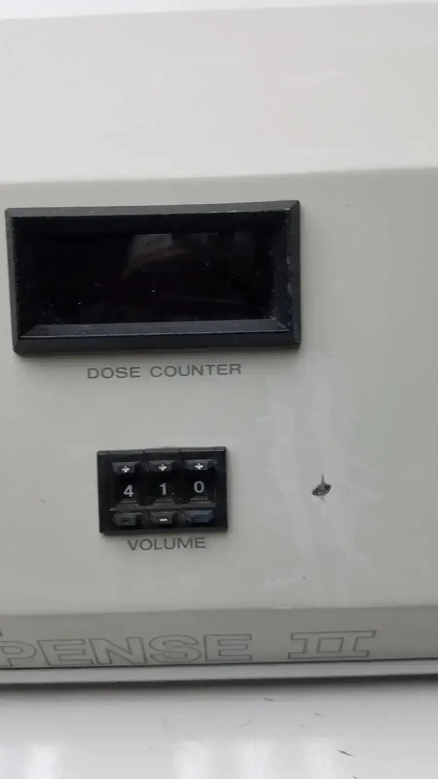 White medical dose counter device wheaton unispense ii dose g-bbdd4-14u model penance ii with numeric keypad