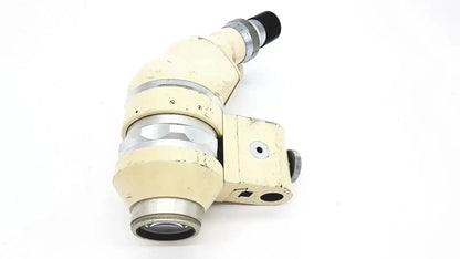 Cream-colored wild heerbrugg m5-26436 microscope binoculars with silver accents and black eyepiece showing slight wear