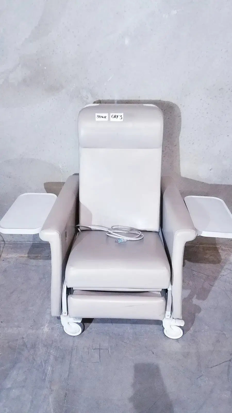 Winco 694 Care Recliner Dialysis chair +Back Massager Vibrate with Side Trays - Chair