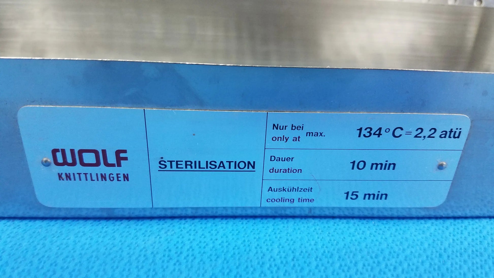 Wolf Knittlingen Sterilization Case Tray With Lid