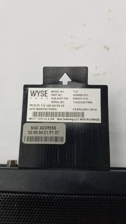 Wyse Tx0 T10 1GR DVI Thin Client 909566-01L