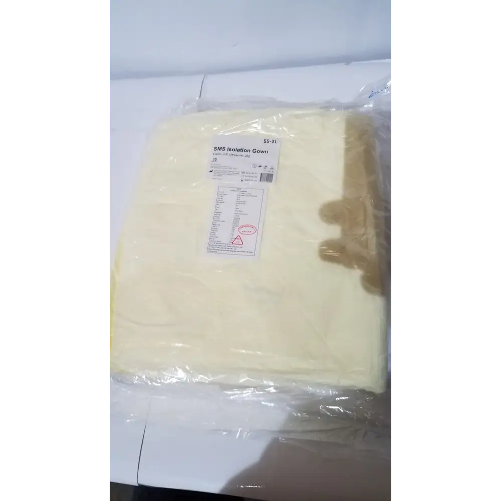 XIANTAO 55-XL SMS Isolation Gown with Elastic Cuff – Ultrasonic Sealed 23g