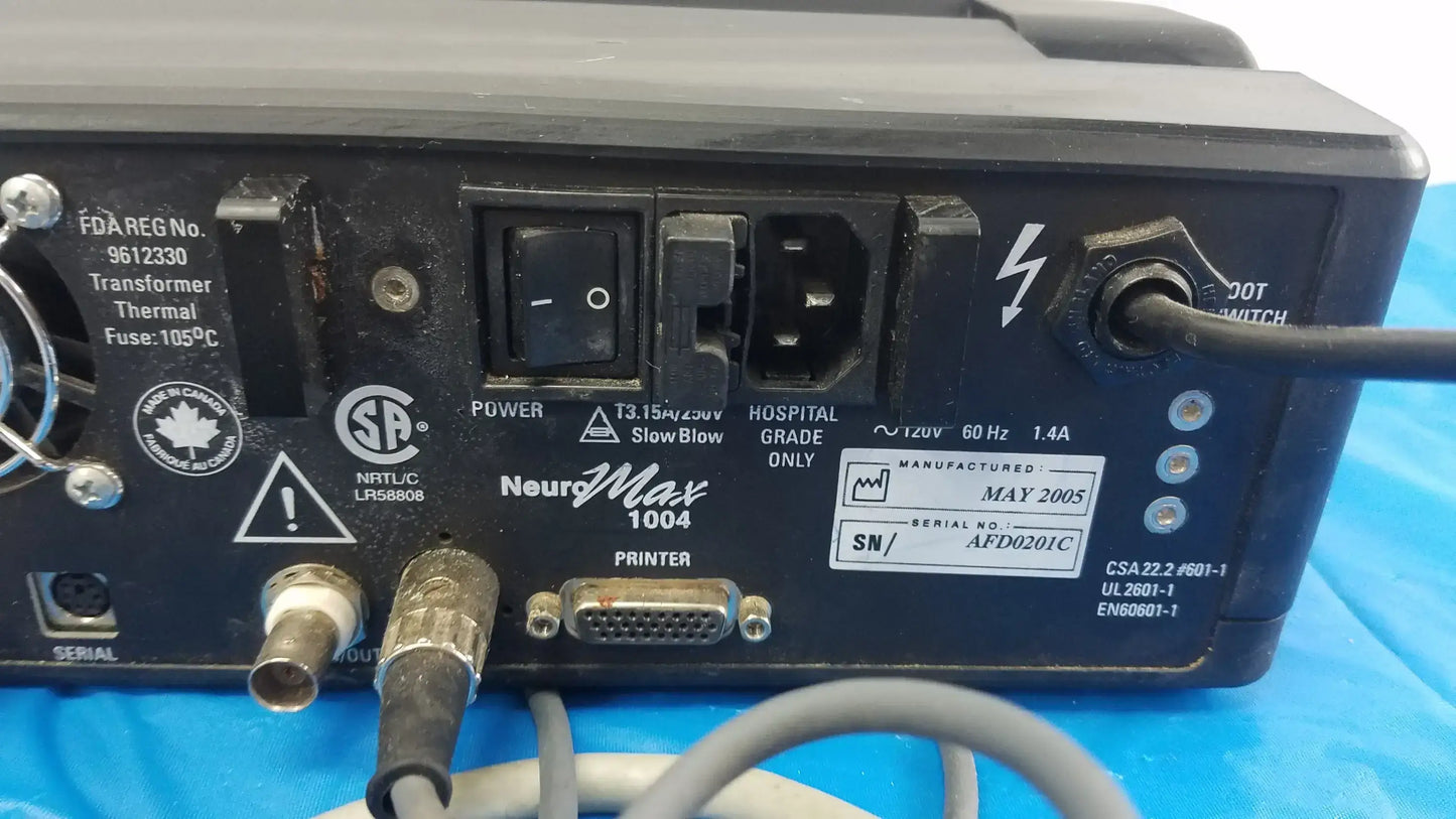 XLTEK NeuroMax 1004 EMG System with 4-Channel Pre-Amplifier Stim Probe & Pedal - Electromyography diagnostic system