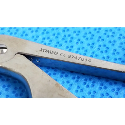 Xomed Curved Left Stainless Steel Surgical Scissors