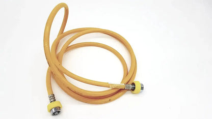 Yellow hose air with metallic threaded connectors in air print lot 08-12 for industrial use