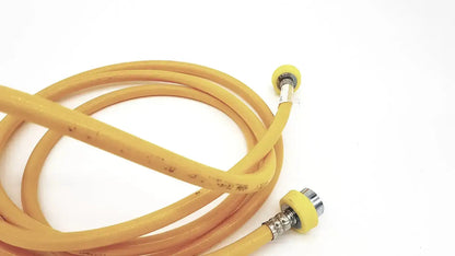 Yellow hose air with metallic threaded connectors and yellow caps shown in air print lot lot 08-12 product image