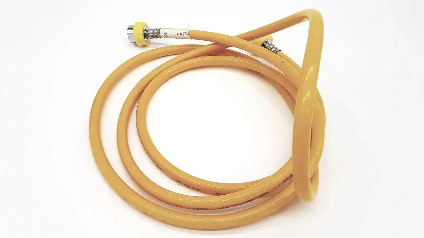 Yellow hose air print lot 08-12 coiled gas hose with metallic threaded connector for industrial use