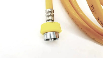 Yellow hose air print lot 08-12 featuring a yellow gas hose with metallic fittings and yellow rubber cap