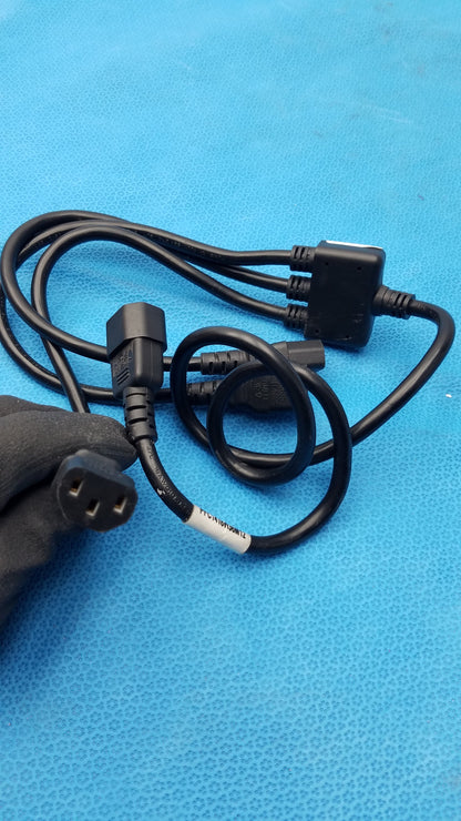 Yung Li YC-12 IEC C14 to Triple C13 Female 3-Way Power Splitter Cord