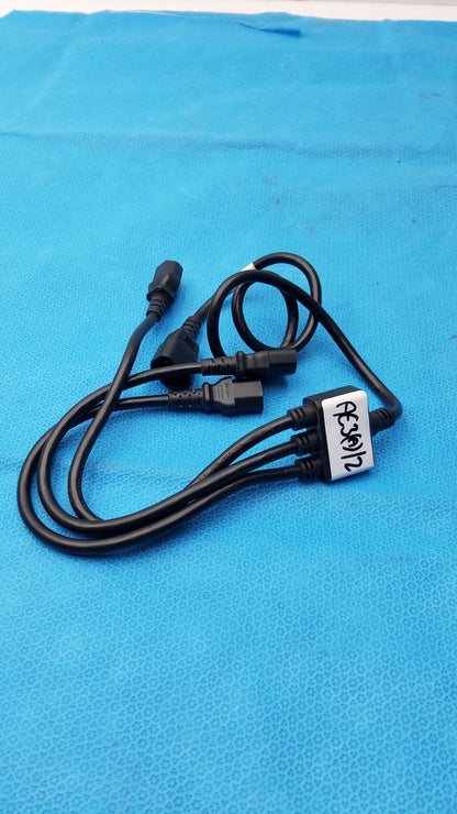 Yung Li YC-12 IEC C14 to Triple C13 Female 3-Way Power Splitter Cord