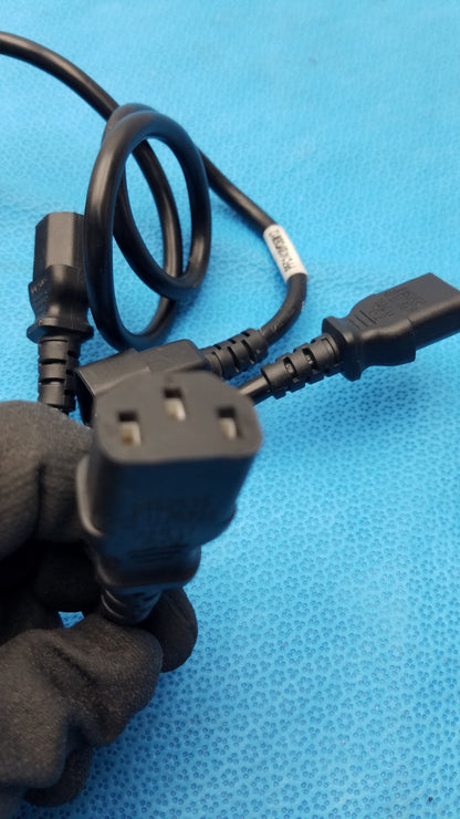 Yung Li YC-12 IEC C14 to Triple C13 Female 3-Way Power Splitter Cord