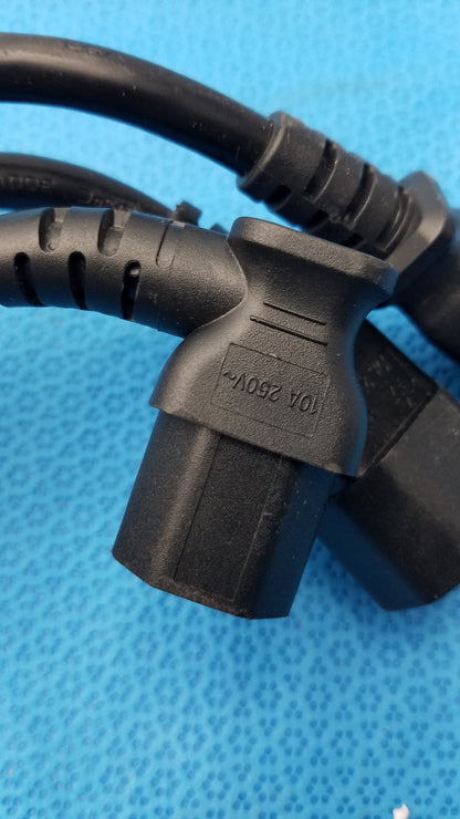 Yung Li YC-12 IEC C14 to Triple C13 Female 3-Way Power Splitter Cord