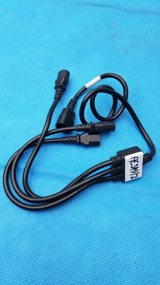 Yung Li YC-12 IEC C14 to Triple C13 Female 3-Way Power Splitter Cord