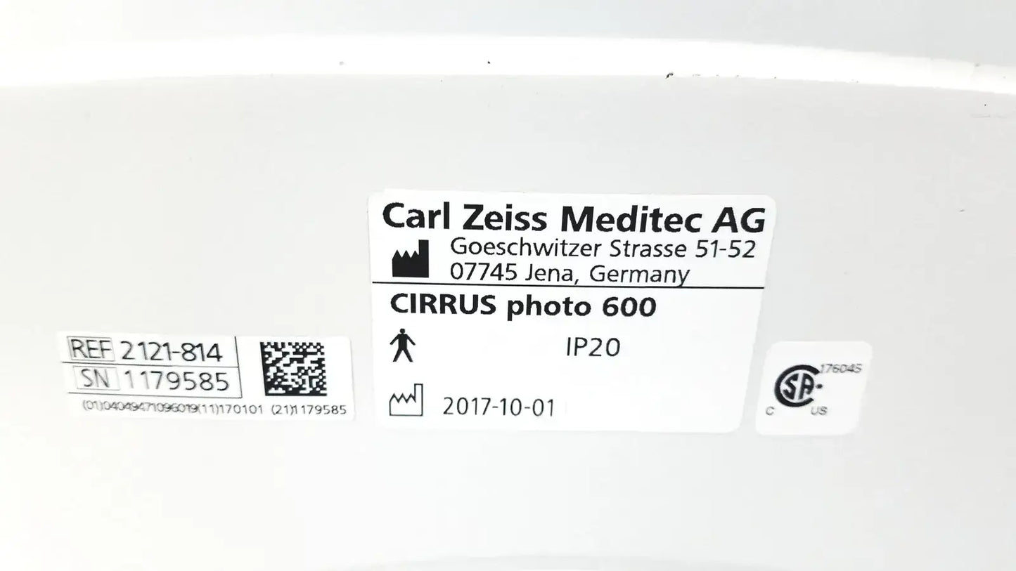 Zeiss Cirrus Photo 600 Ref 2121-814 With Table OCT Engine 10 - Ophthalmic Imaging System