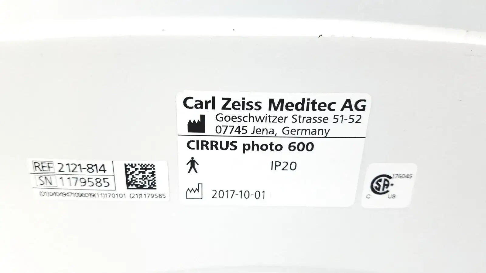 Zeiss Cirrus Photo 600 Ref 2121-814 With Table OCT Engine 10 - Ophthalmic Imaging System