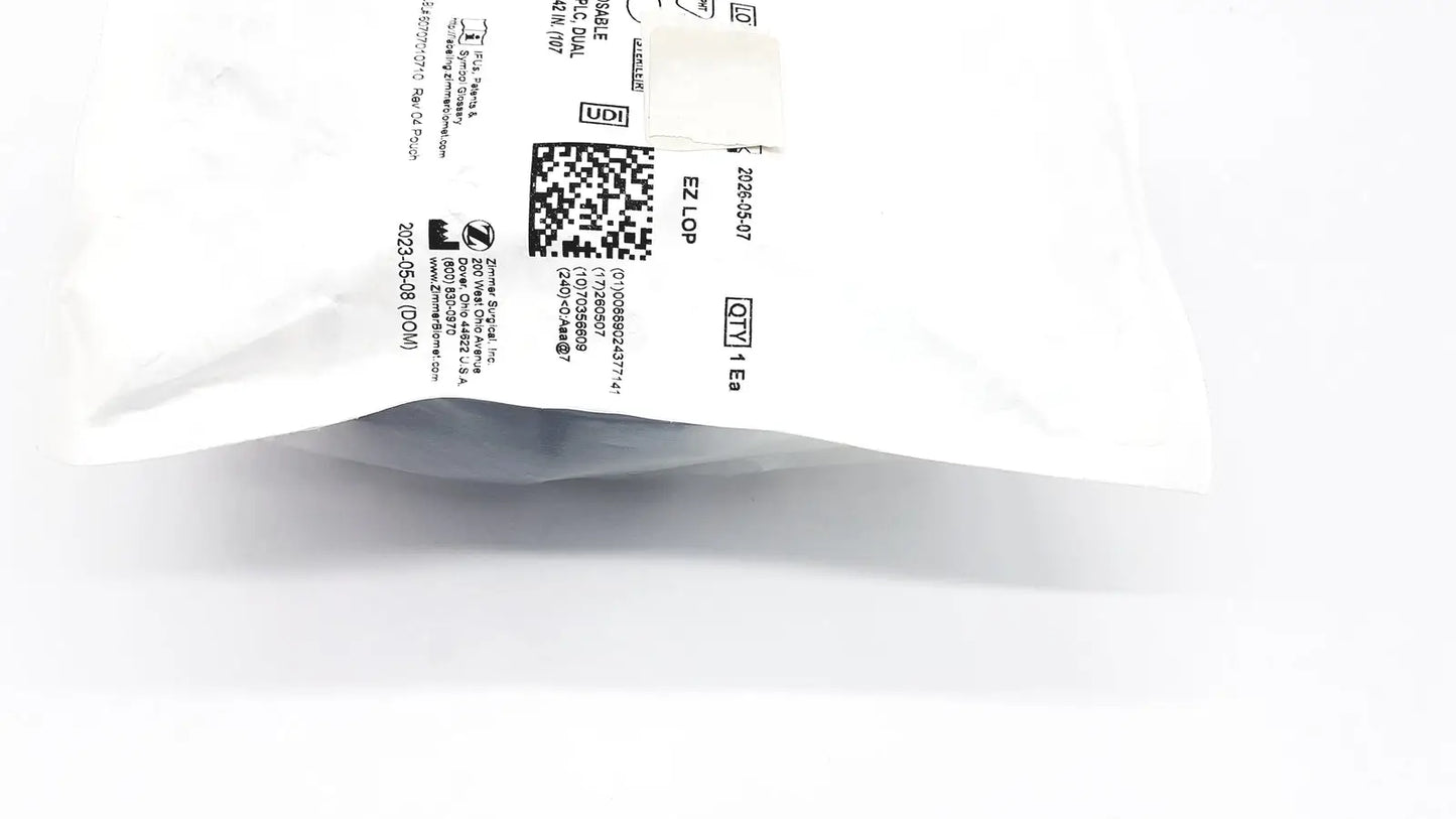 Zimmer 60707010700 Disposable Tourniquet Cuff Single Bladder 42in