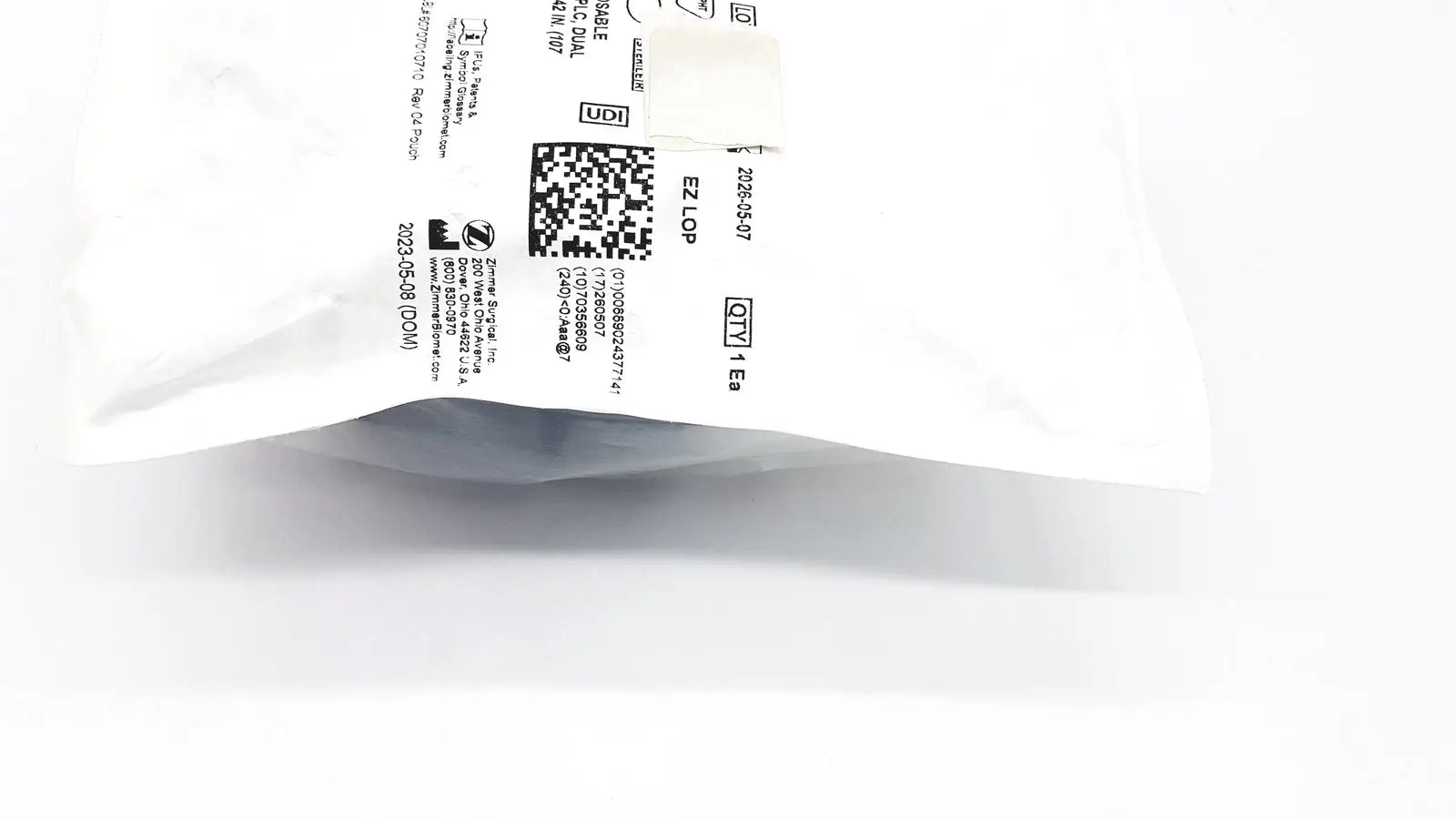 Zimmer 60707010700 Disposable Tourniquet Cuff Single Bladder 42in