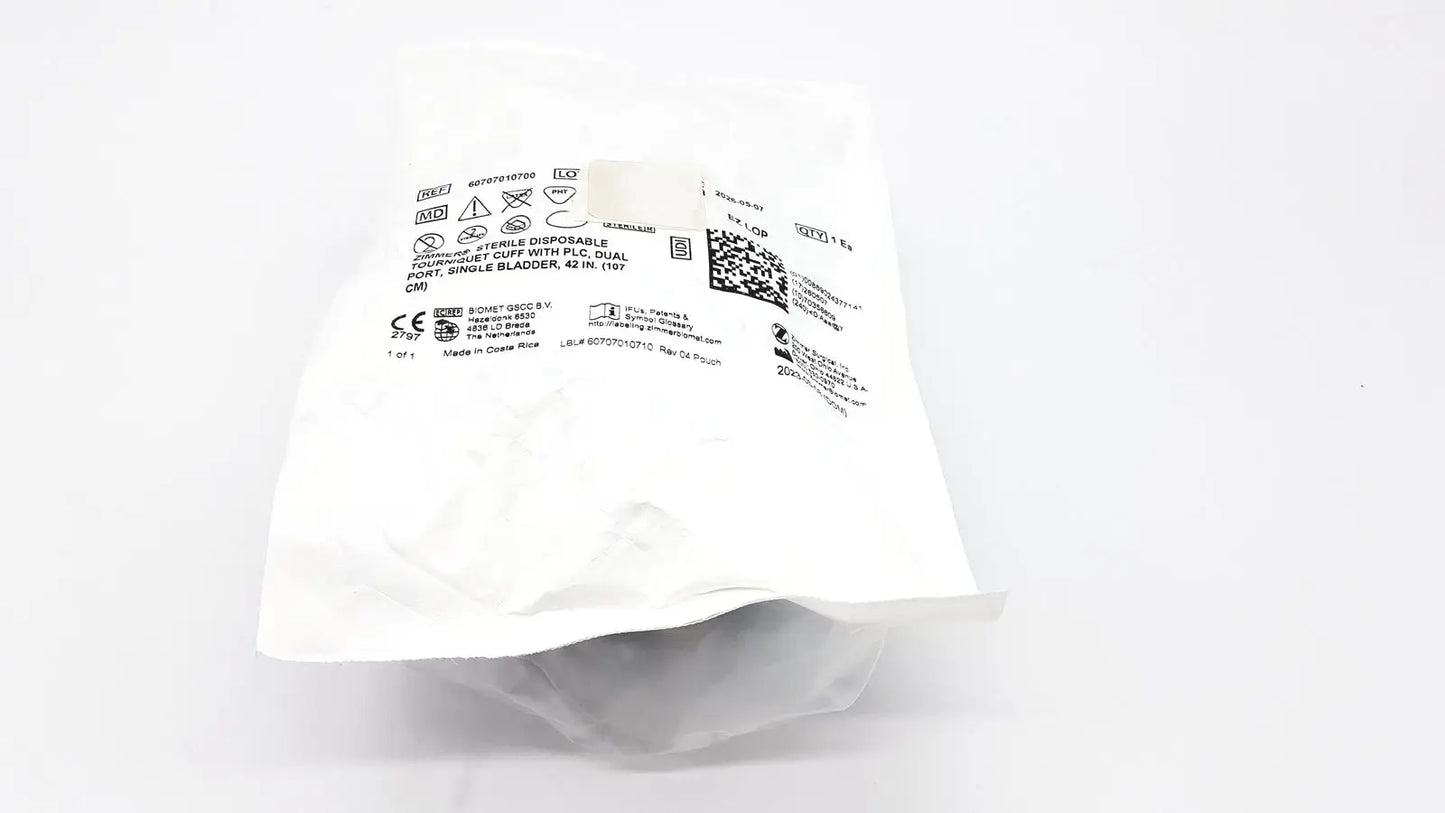 Zimmer 60707010700 Disposable Tourniquet Cuff Single Bladder 42in