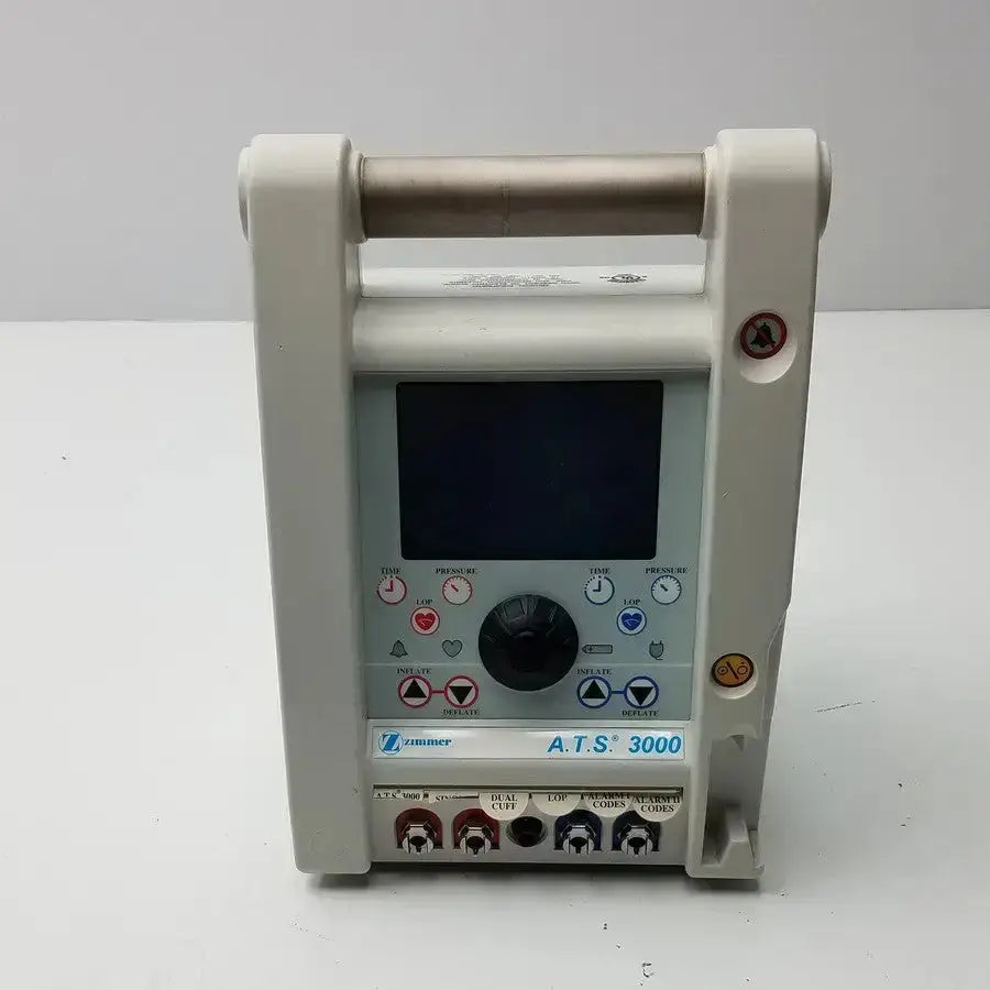 Zimmer hall ats 3000 automatic tourniquet system in white with digital display for precise surgical blood flow control