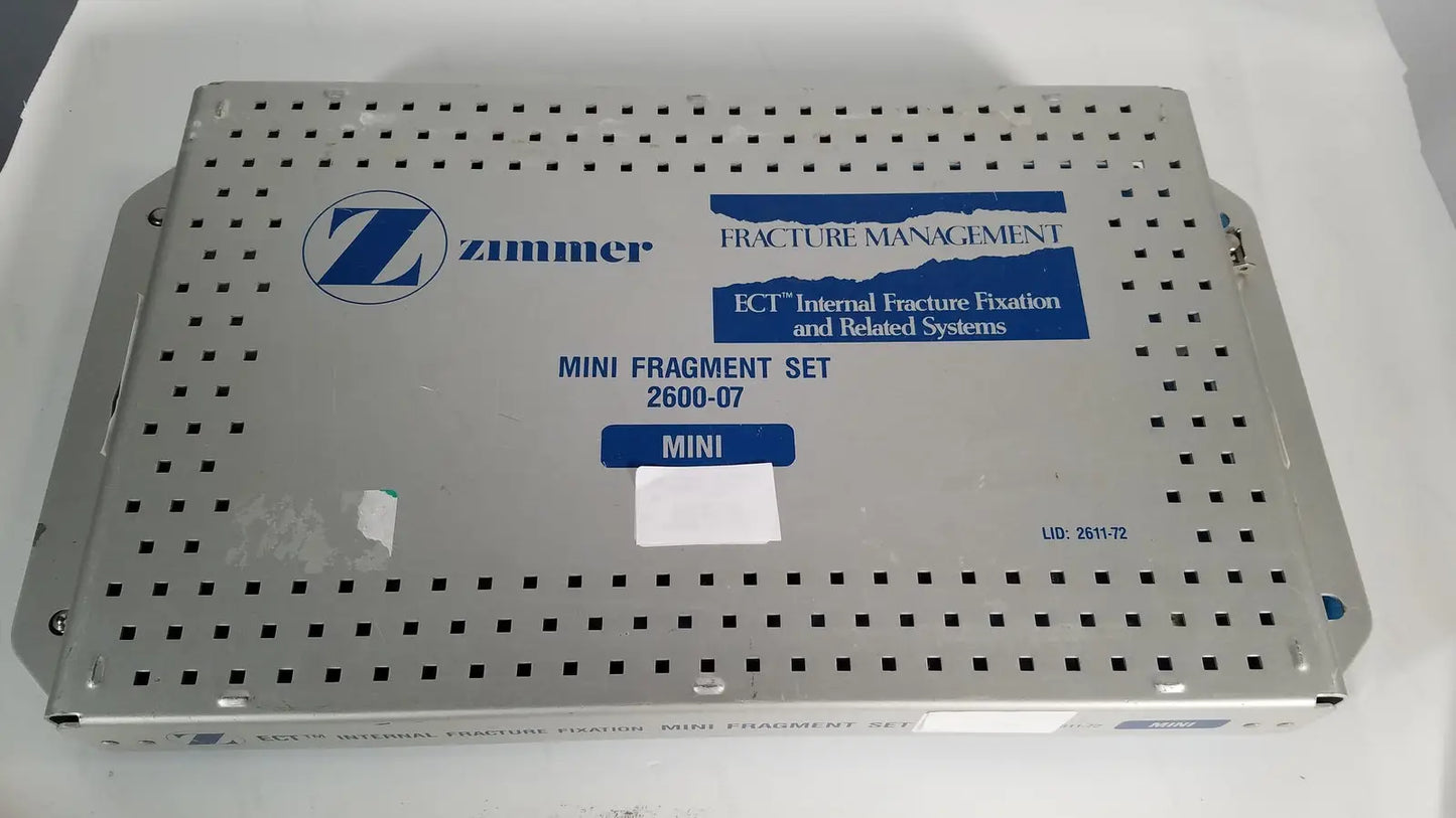 Zimmer Mini Fragment Set 2600-07 Fracture Management - Surgical Instrument