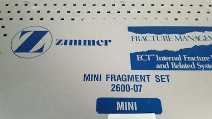 Zimmer Mini Fragment Set 2600-07 Fracture Management - Surgical Instrument