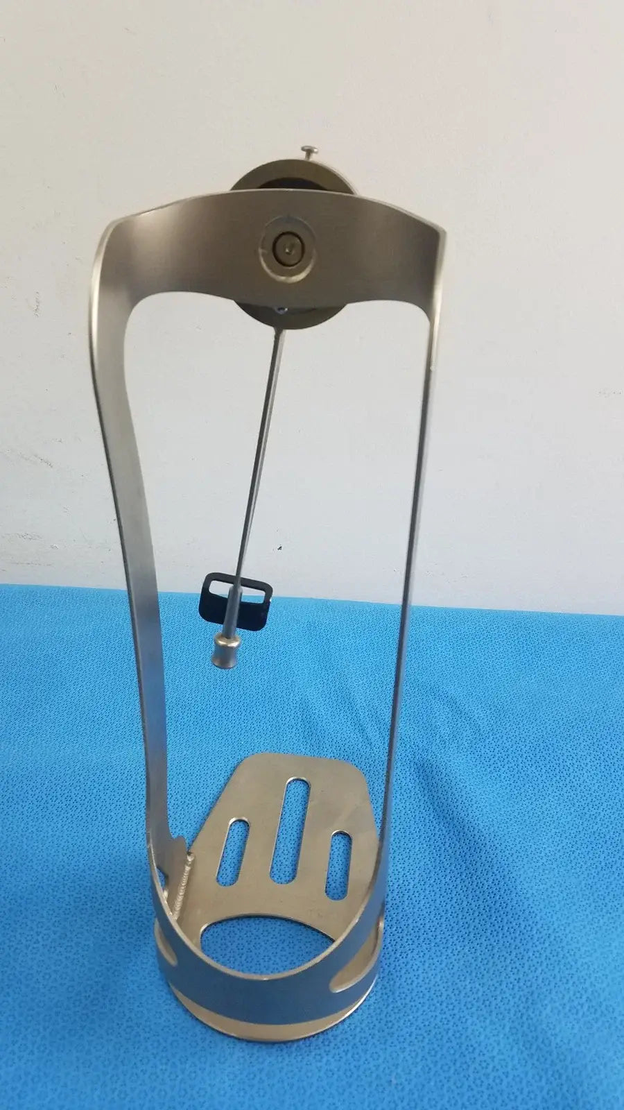 Stainless steel orthotic foot drop brace with adjustable strap and sliding mechanism for reuse medical equipment by biomet finneli tensioning